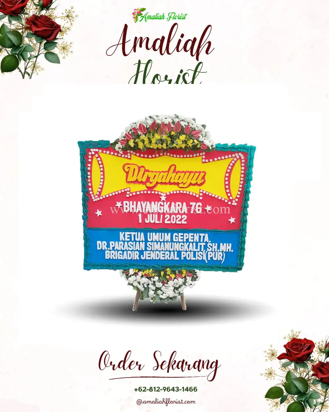 Papan Bunga HUT Ulang Tahun Waung